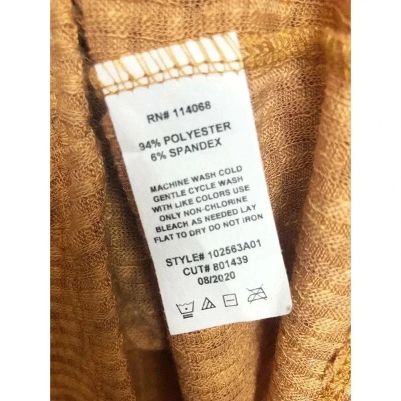 Ten Sixty Sherman Mustard Thermal Crop Top NWOT Small - Picture 4 of 4